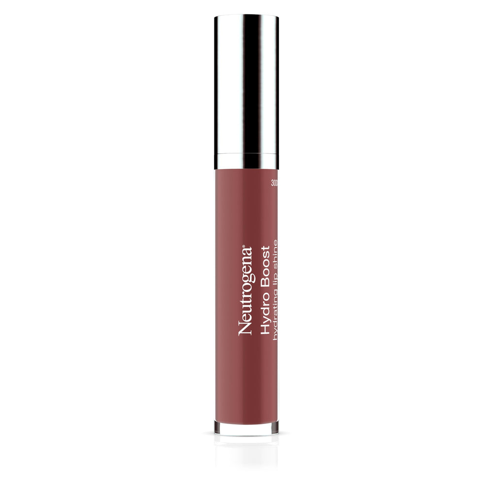 Close-up gloss texture swipe highlighting hyaluronic acid hydration and smooth shine benefit