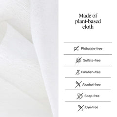 Neutrogena Hydro Boost wipe being used on face for a gentle, no-rinse clean feeling