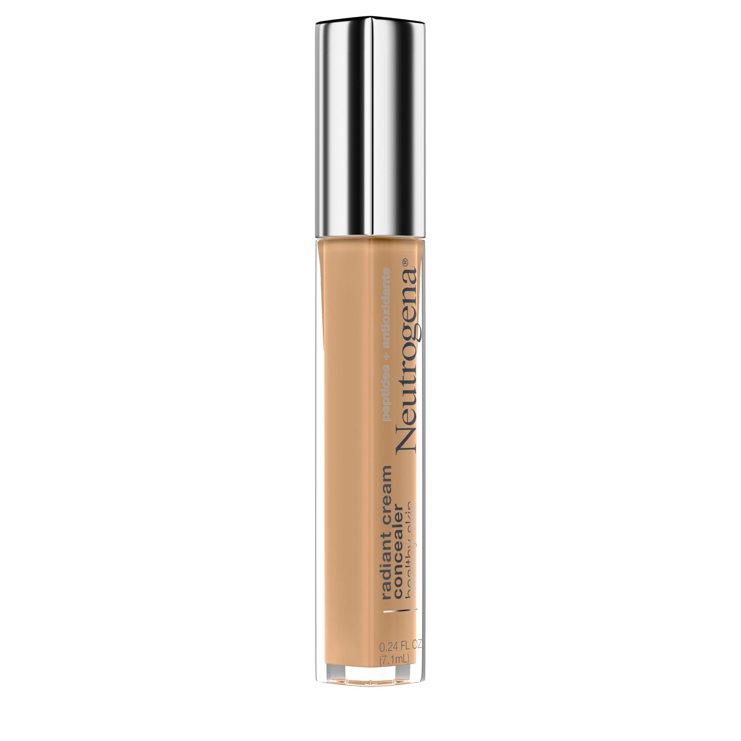 Neutrogena ingredient callout highlighting peptides and vitamin E for skin-friendly benefits