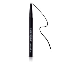 Neutrogena gel eyeliner water drop on set line, shows water-resistant holding power