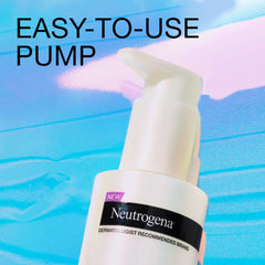 Neutrogena pump closeup dispensing jelly texture, convenient controlled use benefit