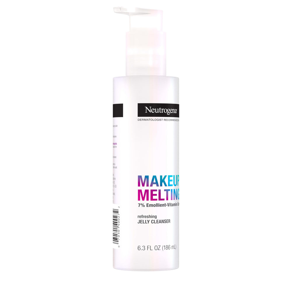 Neutrogena 6.3 fl oz bottle beside a coin for scale shows travel-friendly size