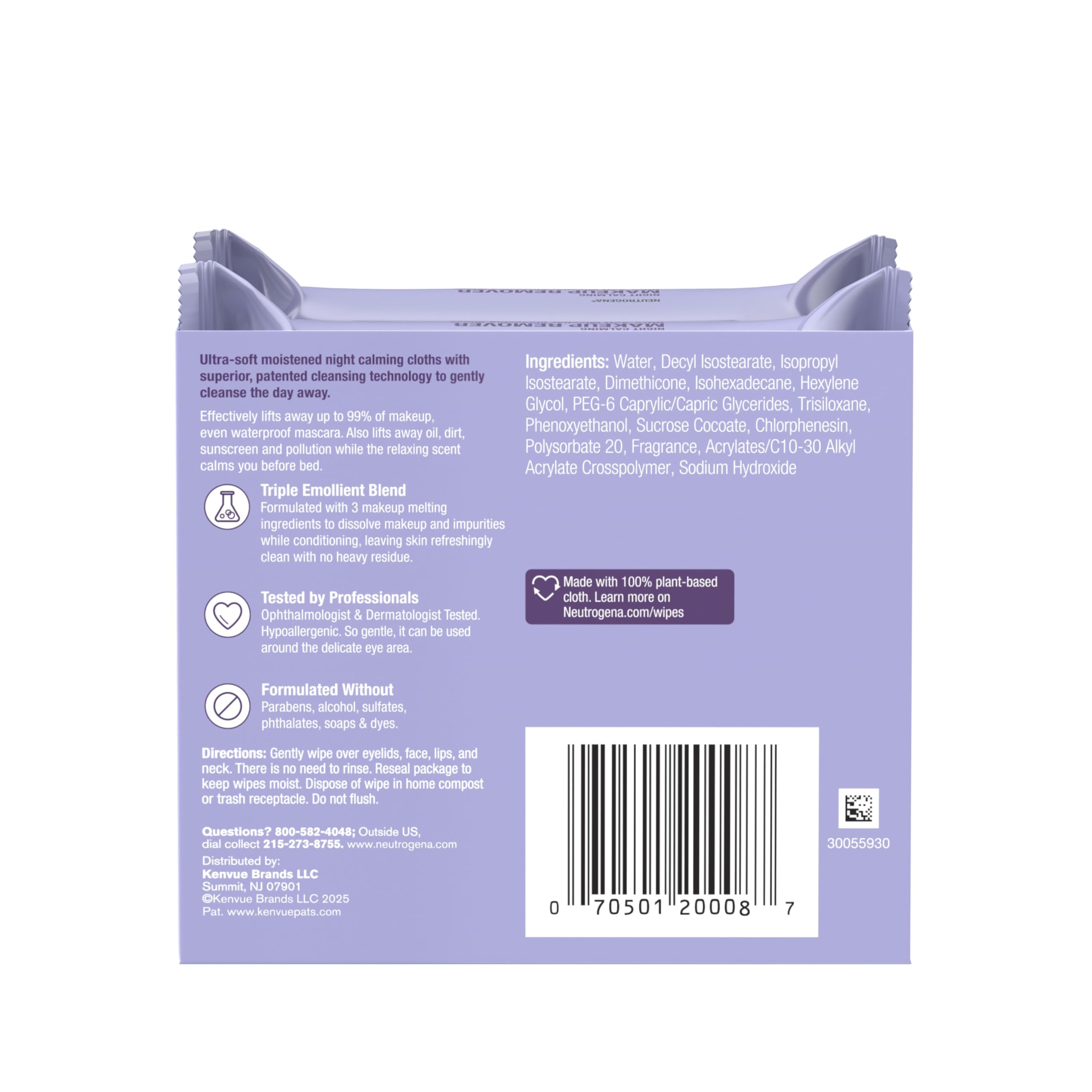 Neutrogena label close-up highlighting hypoallergenic formula and dermatologist testing benefit