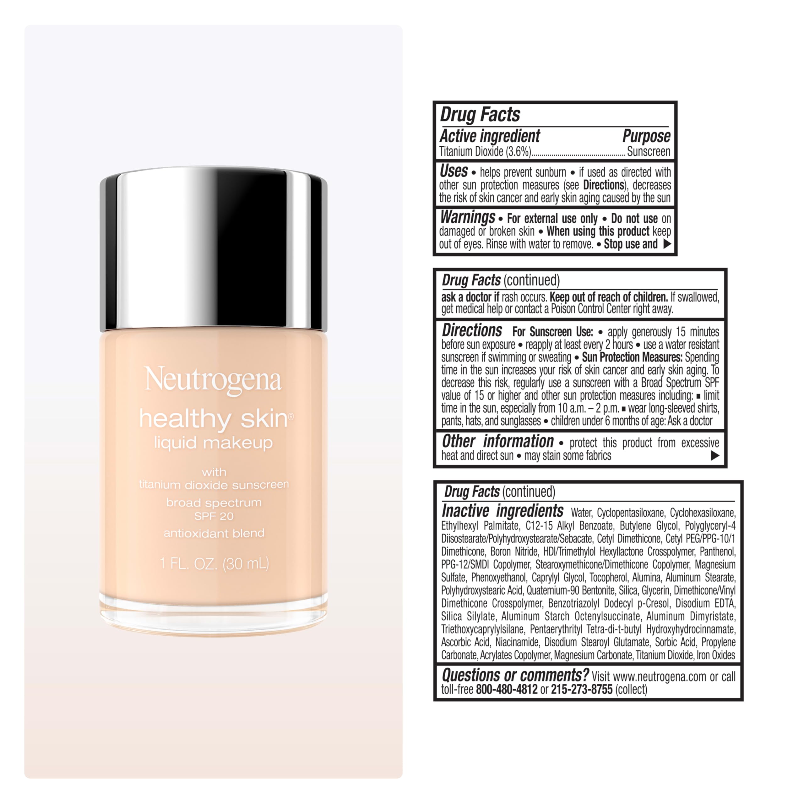 Neutrogena in a makeup bag on a vanity, suggests everyday skincare-infused makeup routine