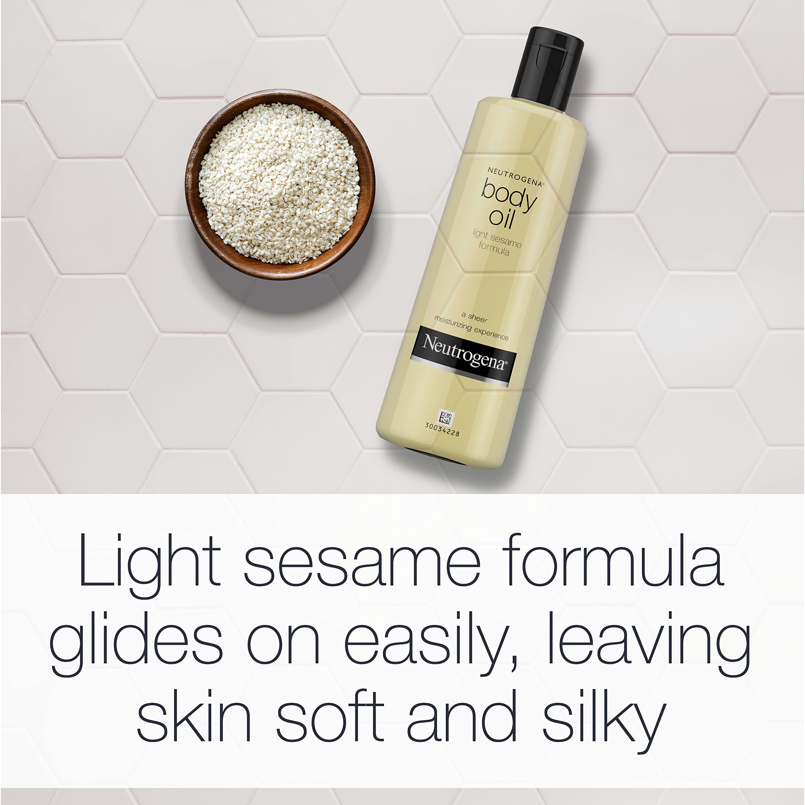 Neutrogena sesame oil ingredient close-up highlighting natural nourishment