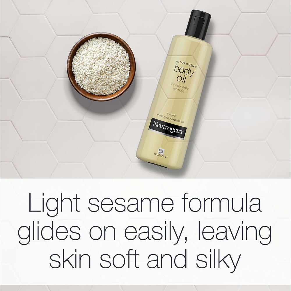 Neutrogena sesame oil ingredient close-up highlighting natural nourishment