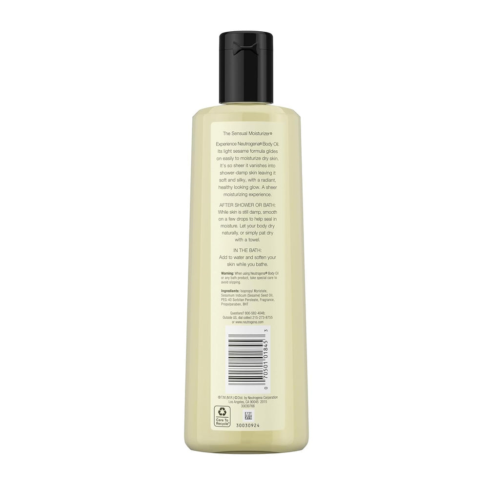 Neutrogena bottle on bathroom shelf in lifestyle scene inspiring routine use