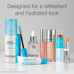 Neutrogena ingredient focus on hyaluronic acid bottle visualizing moisture benefits