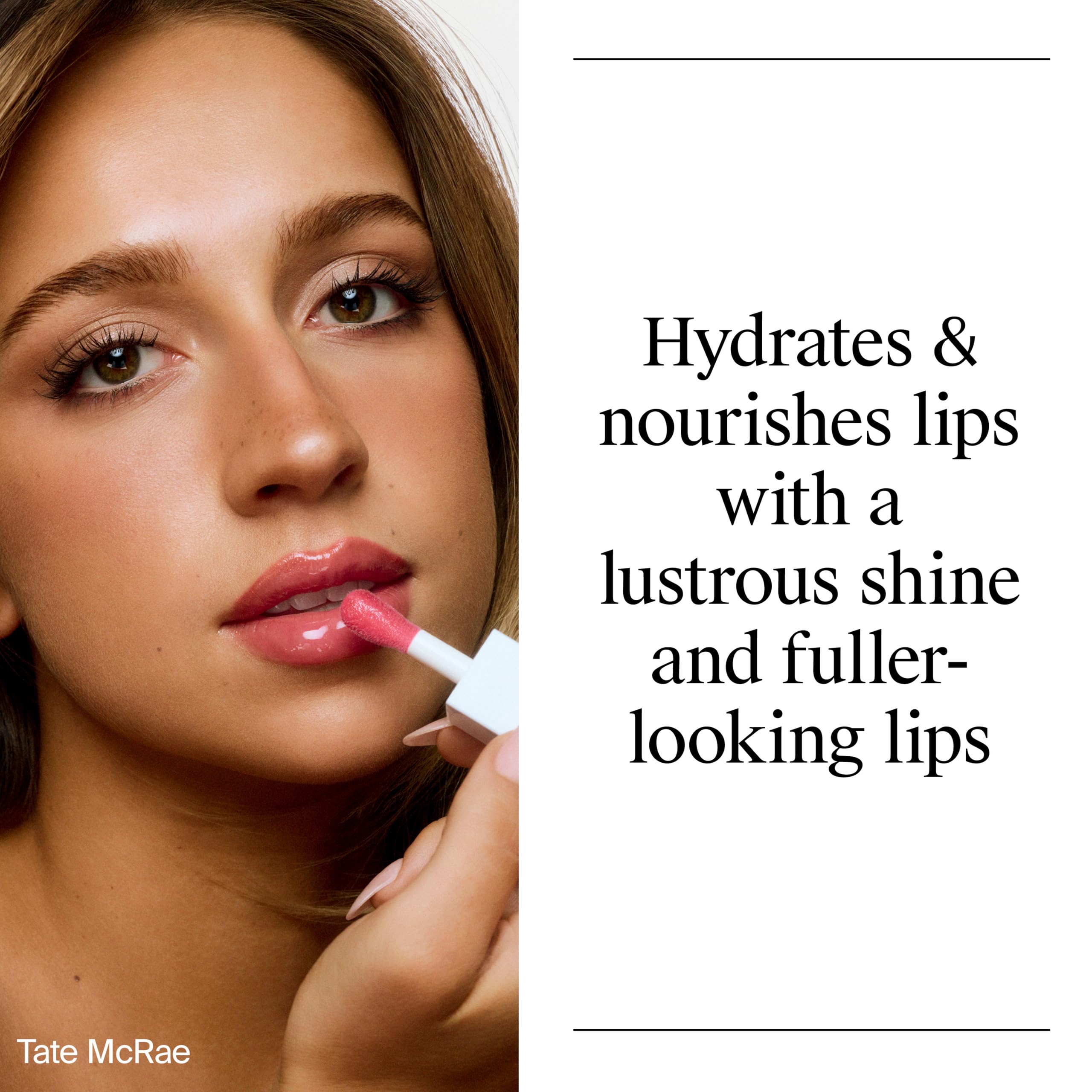 Neutrogena texture of lip oil on hand showing glossy finish and hydration feel