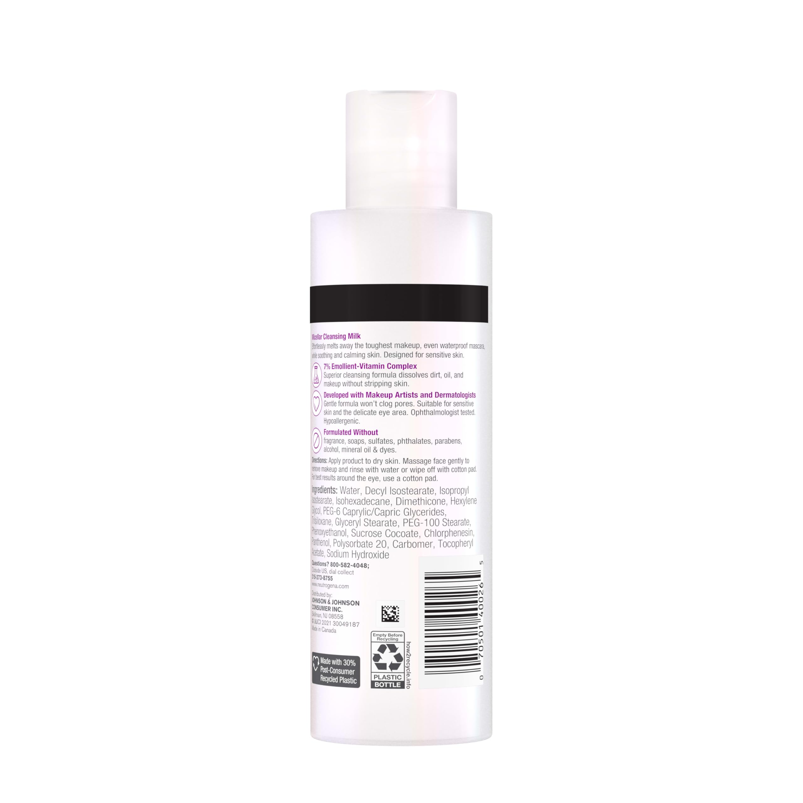 Nighttime skincare scene with bottle showing calming, fragrance-free routine benefit