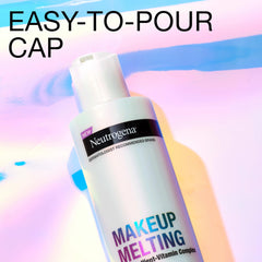 Pouring micellar milk to show smooth texture and easy application benefit