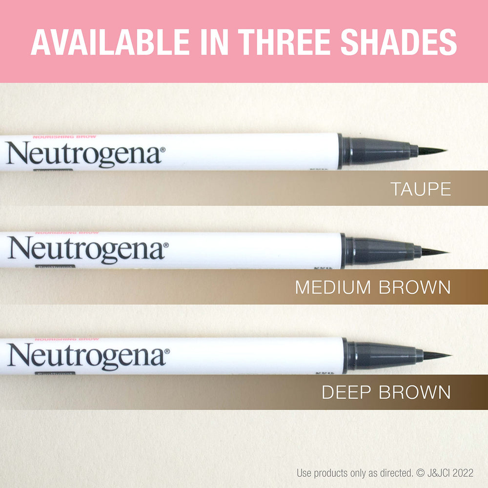 Neutrogena in-use photo applying pen to eyebrow for instant fuller appearance