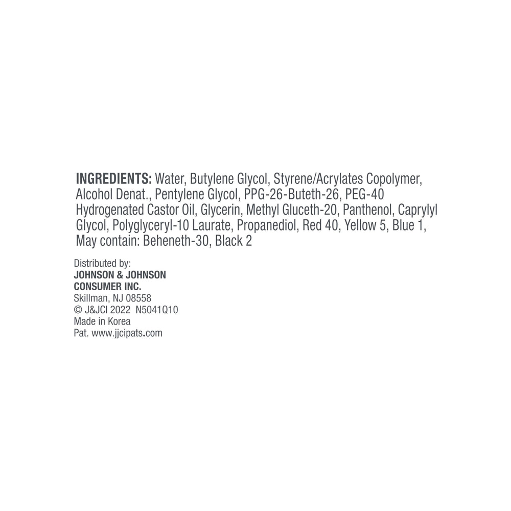 Neutrogena ingredient label highlighting panthenol and fragrance-free formulation benefits