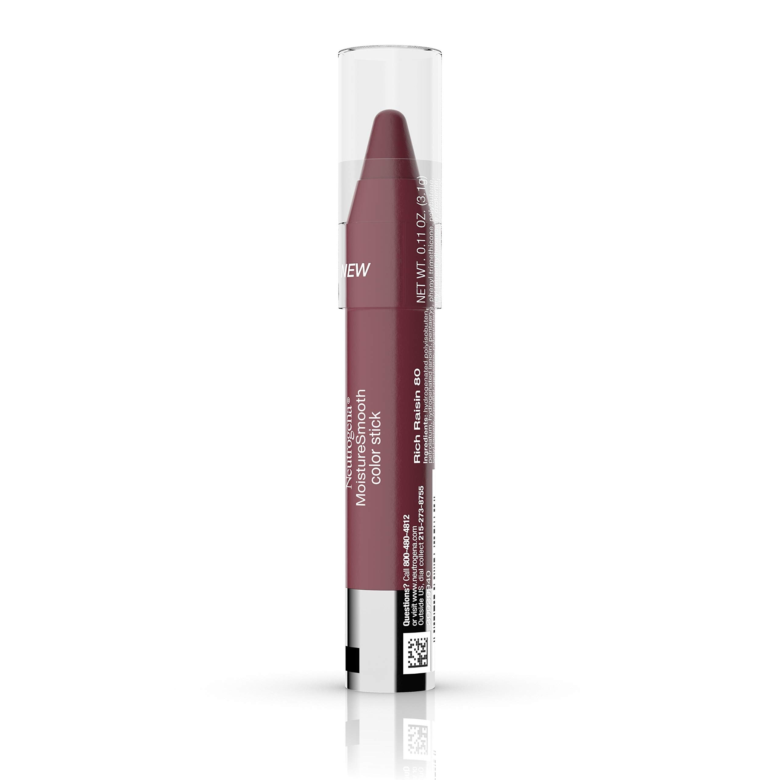 Neutrogena MoistureSmooth twist-up detail demonstrating no-sharpener convenience and quick reapplication
