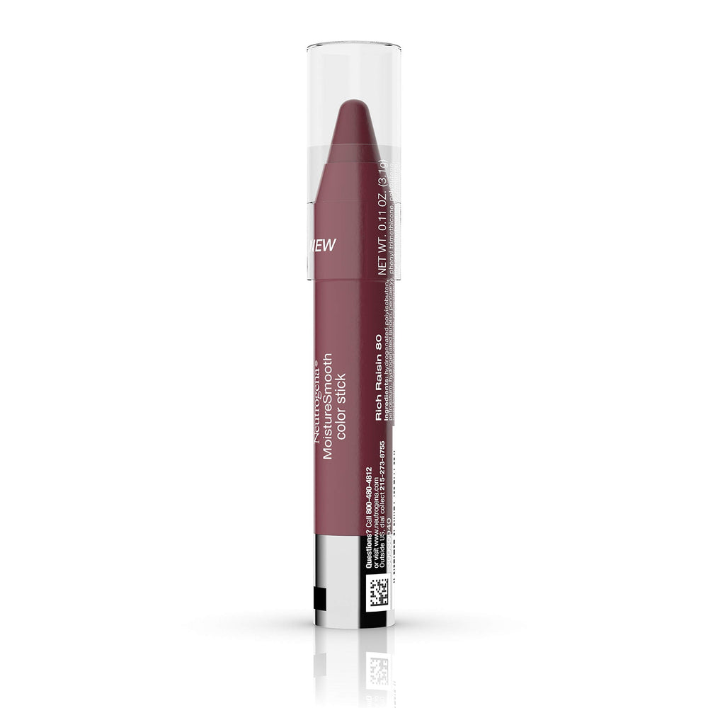 Neutrogena MoistureSmooth twist-up detail demonstrating no-sharpener convenience and quick reapplication