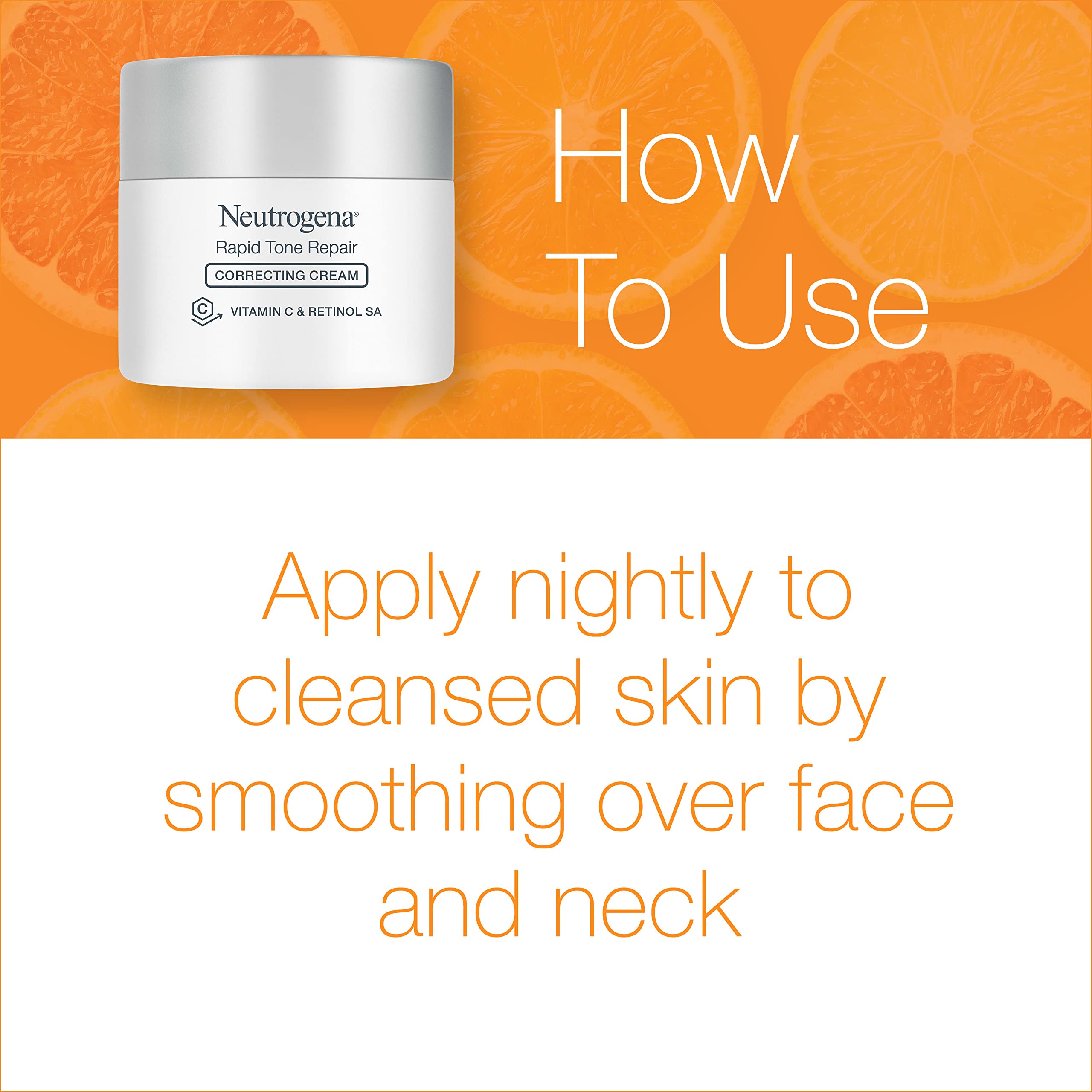Neutrogena cream being applied to hand demonstrating hydration and smoothing