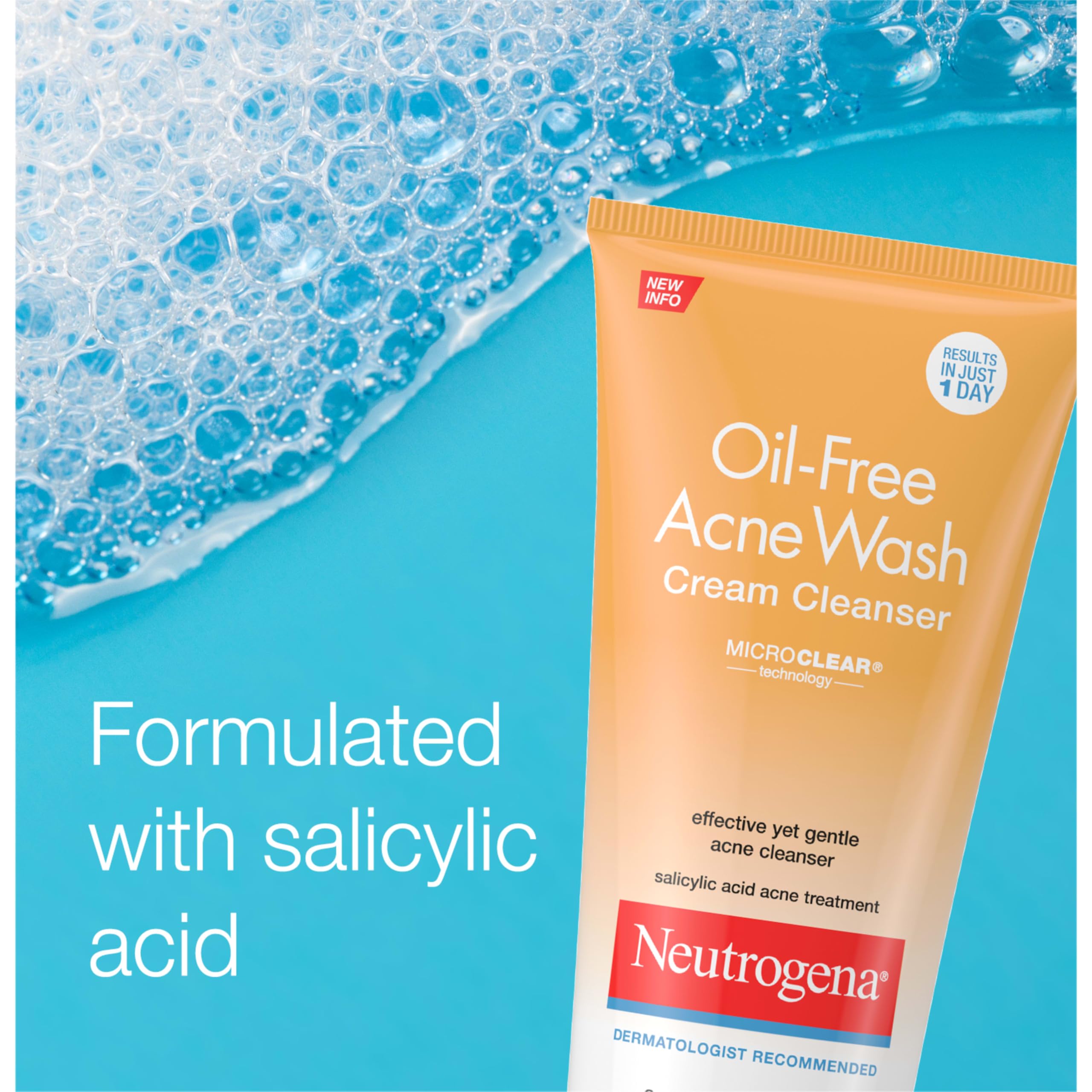 Neutrogena on bathroom shelf in nighttime routine setting promoting consistent use