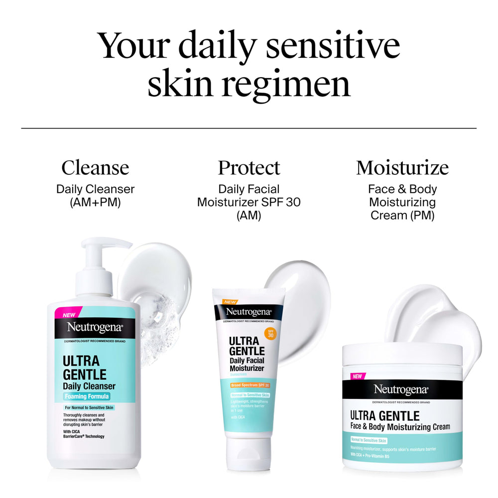 Neutrogena open cap and ingredient panel for transparency and ingredient clarity