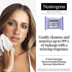 Neutrogena open tub with a wipe lifted, easy single-hand dispensing benefit