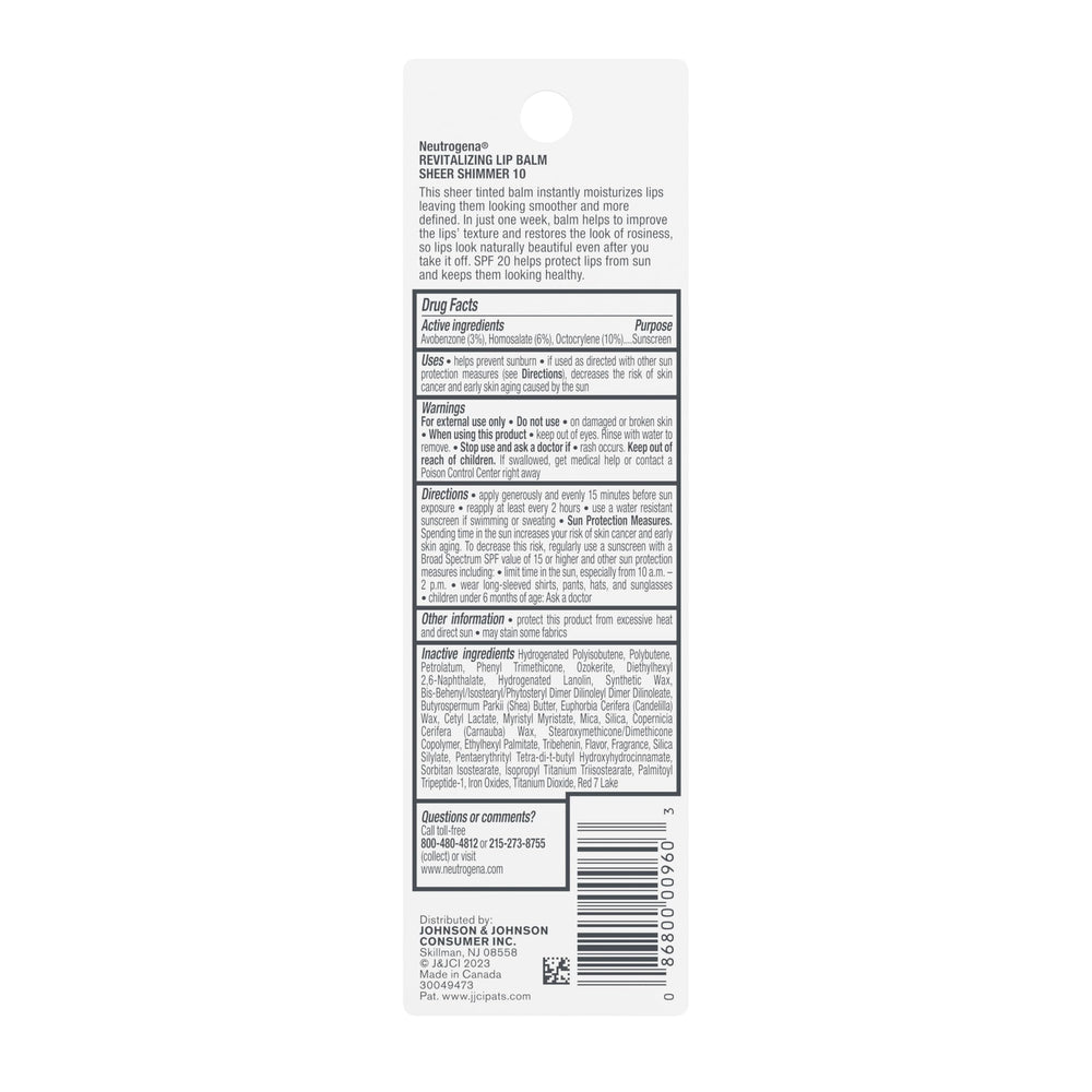Neutrogena backside packaging with usage directions emphasizing reapplication timing