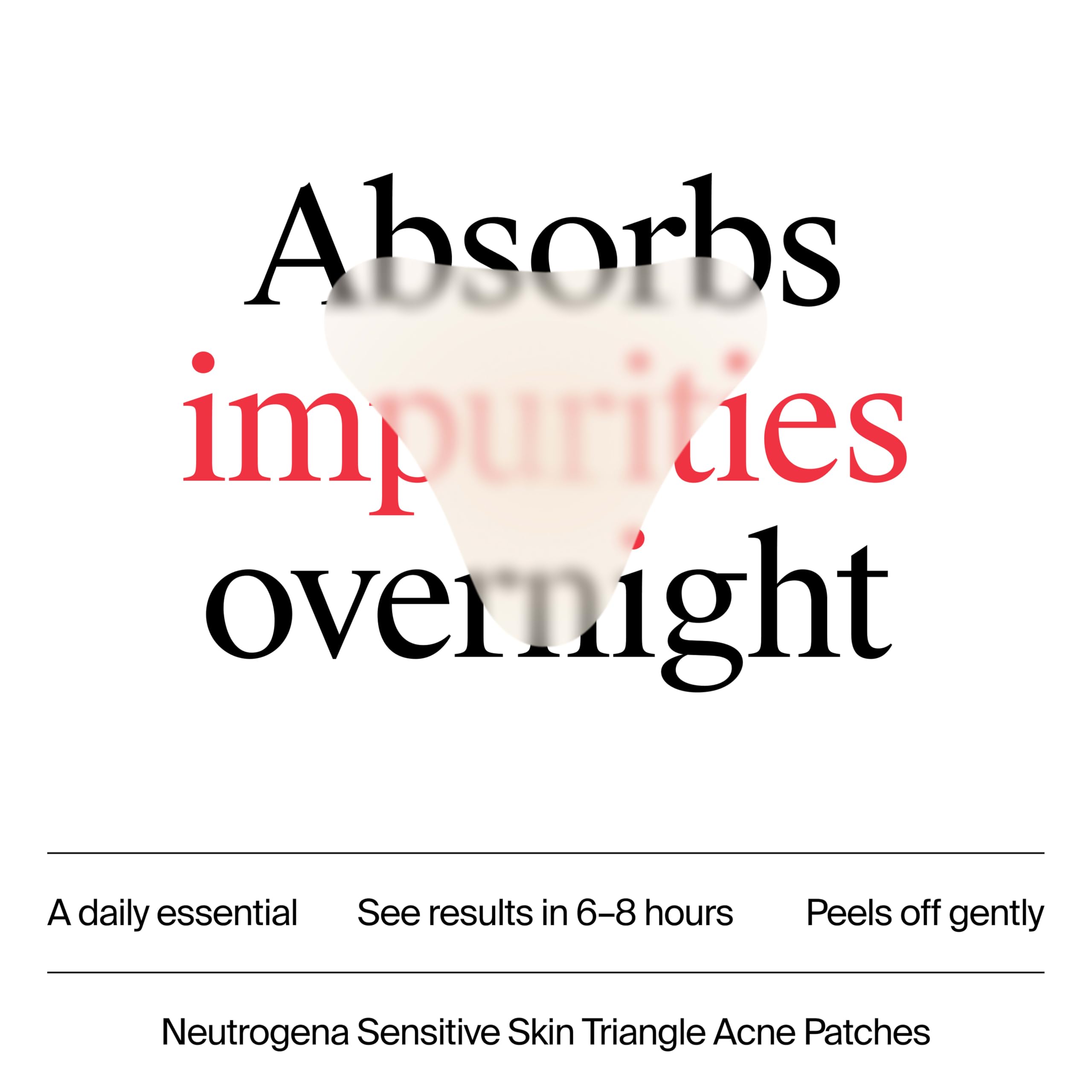 Neutrogena open pack with various triangle patch sizes for treatment options