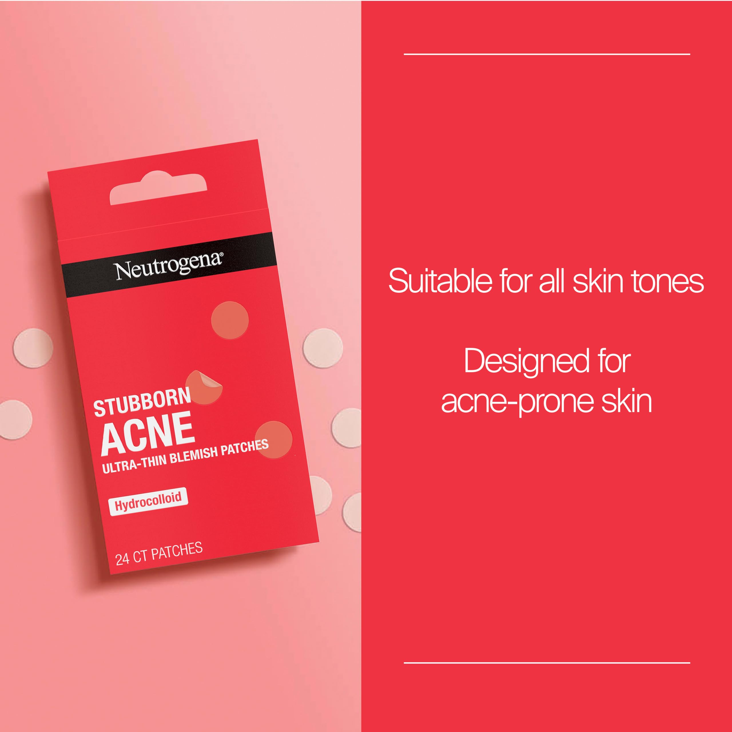 Neutrogena close-up of individual patch highlighting thin, nearly invisible design
