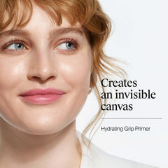Neutrogena primer before and after split-face showing smoother texture