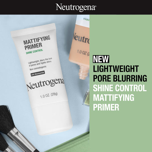 Neutrogena primer pump and cap detail showing easy dispensing and hygienic application