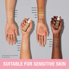 Neutrogena texture close-up showing serum foundation consistency and softness