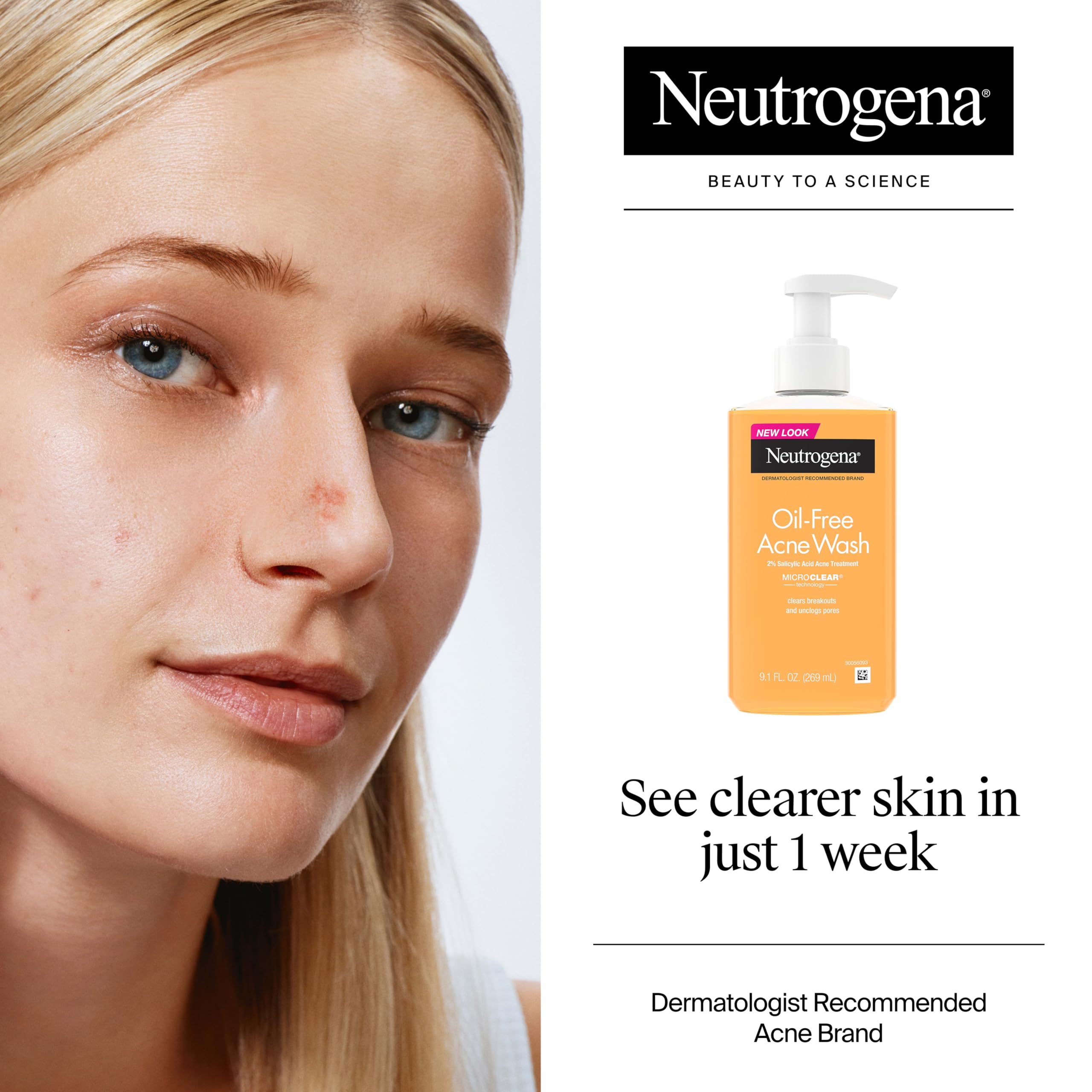 Neutrogena pump dispense closeup demonstrating easy, controlled application benefit