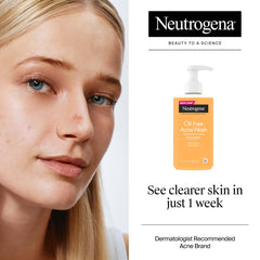 Neutrogena pump dispense closeup demonstrating easy, controlled application benefit
