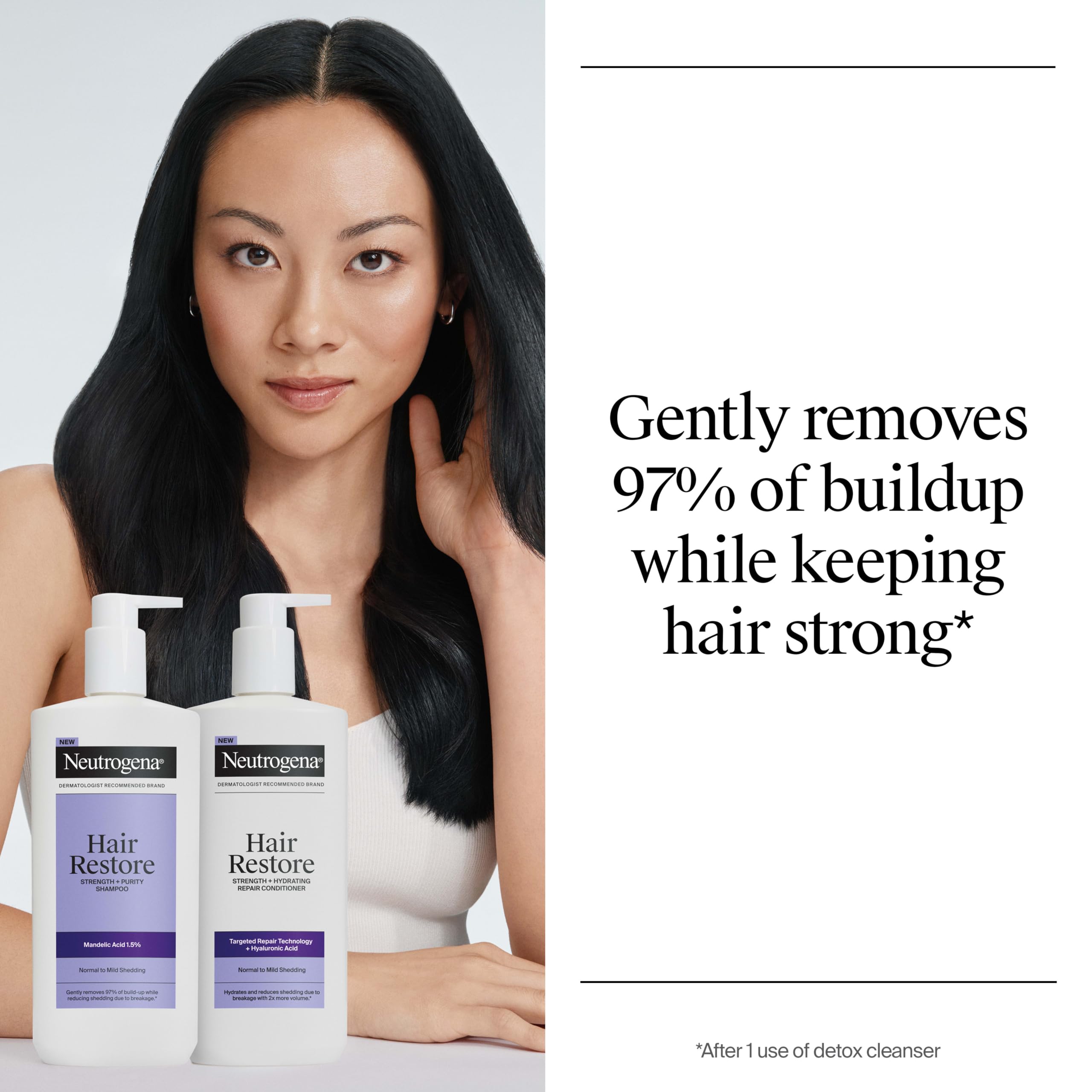 Neutrogena pump action dispensing shampoo for controlled amount benefit