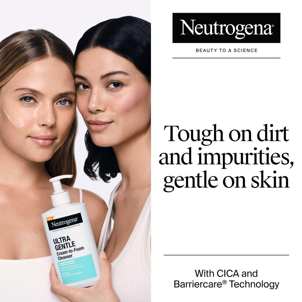 Neutrogena pump dispenser closeup demonstrating easy application and controlled dosing