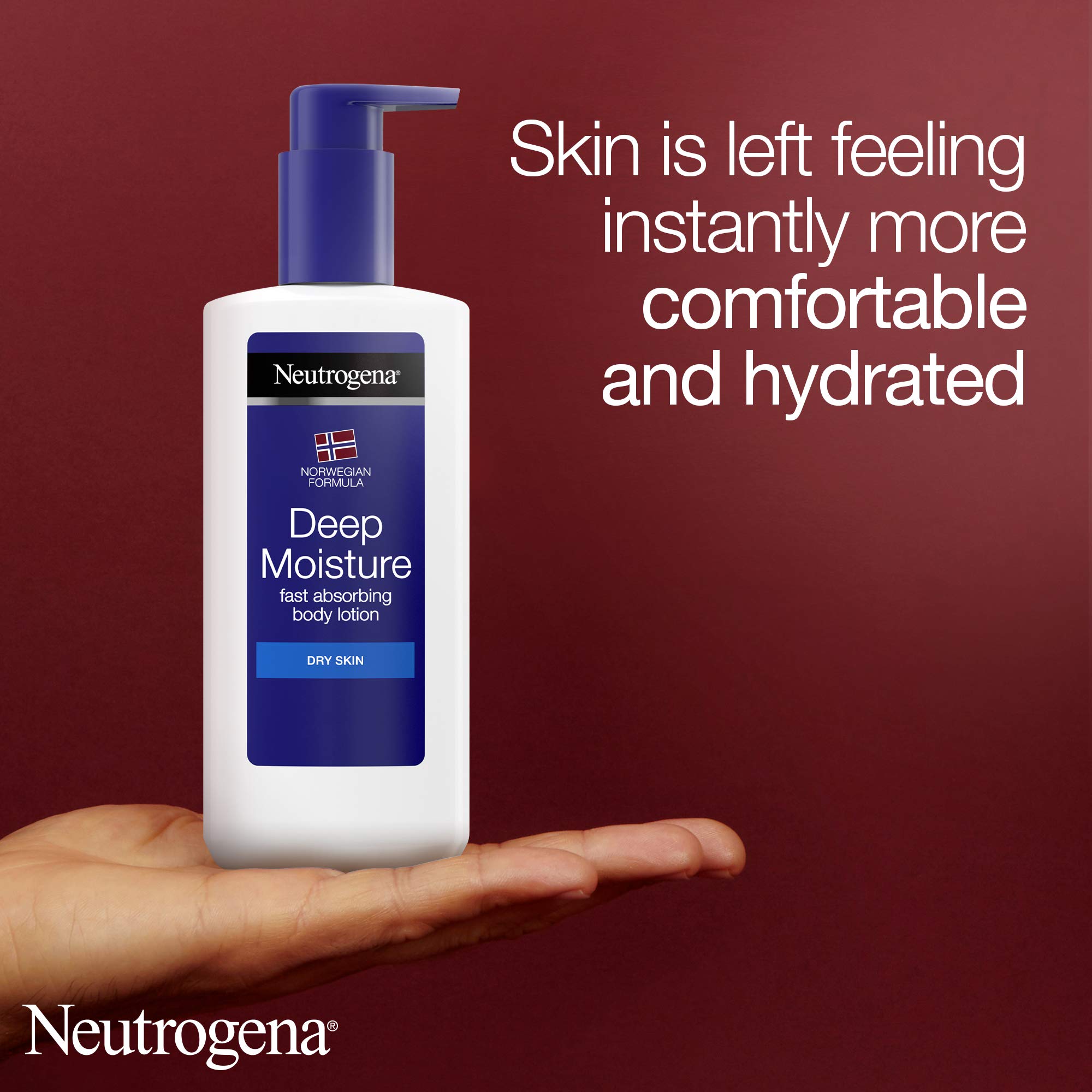 Neutrogena pump detail showing easy dispensing and controlled use benefit