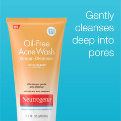 Neutrogena cleanser texture close-up showing creamy lather and gentle feel