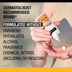 Neutrogena ingredient panel close-up highlighting mineral actives and antioxidants