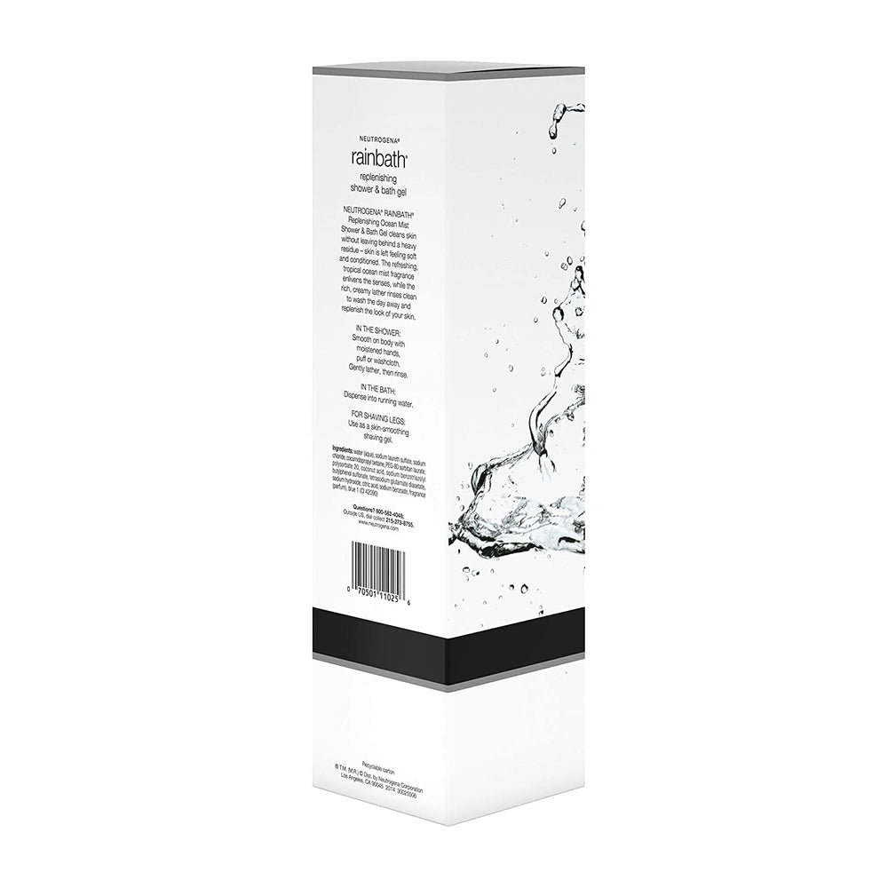 Neutrogena Rainbath creamy foam texture close-up demonstrating smooth lather