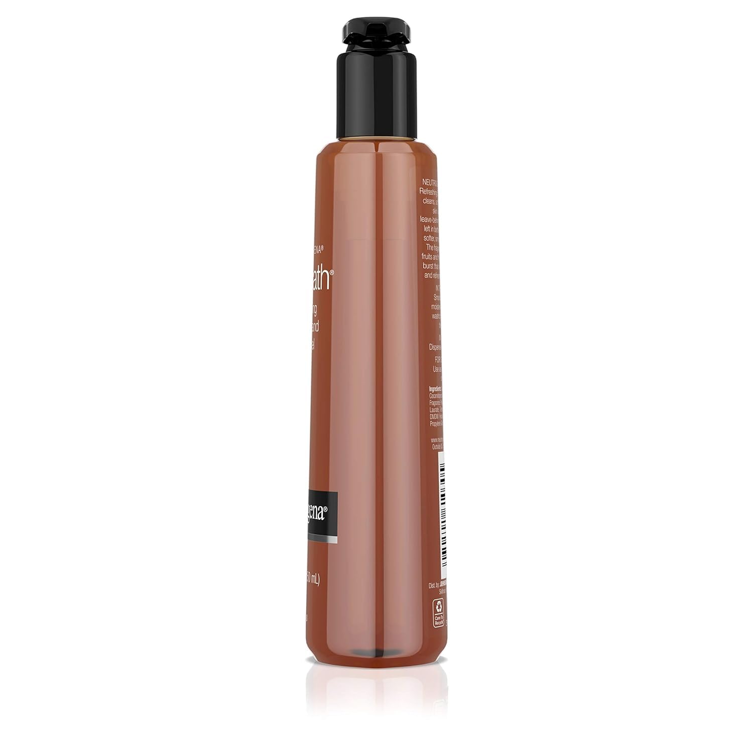Neutrogena Rainbath alongside common items showing 8.5 oz travel-friendly benefit