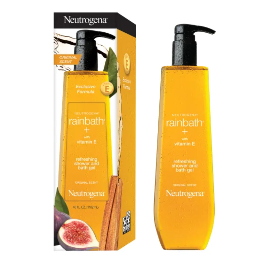 Neutrogena Rainbath gel texture close-up demonstrating smooth lather and easy application