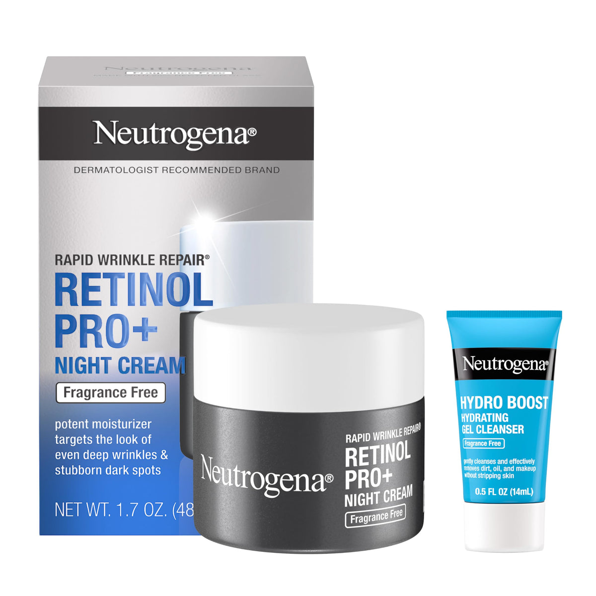 Neutrogena jar front view showing branding and anti-aging benefit