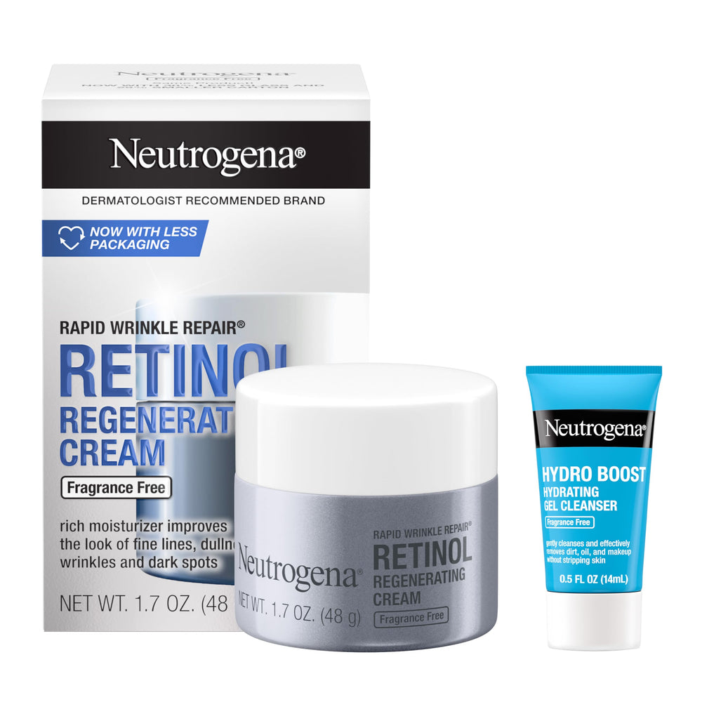 Neutrogena retinol jar front view showing clean packaging and anti-aging benefit