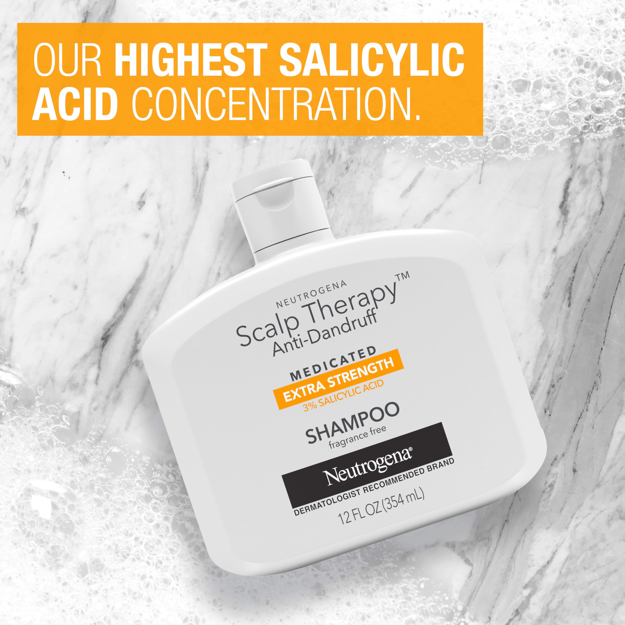 Neutrogena applying shampoo to scalp illustrating targeted cleansing benefit