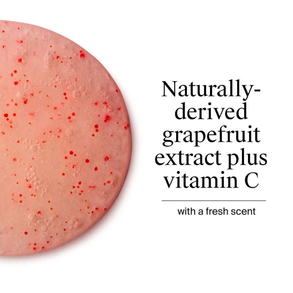 Neutrogena scrub lathered in hand demonstrating application benefit