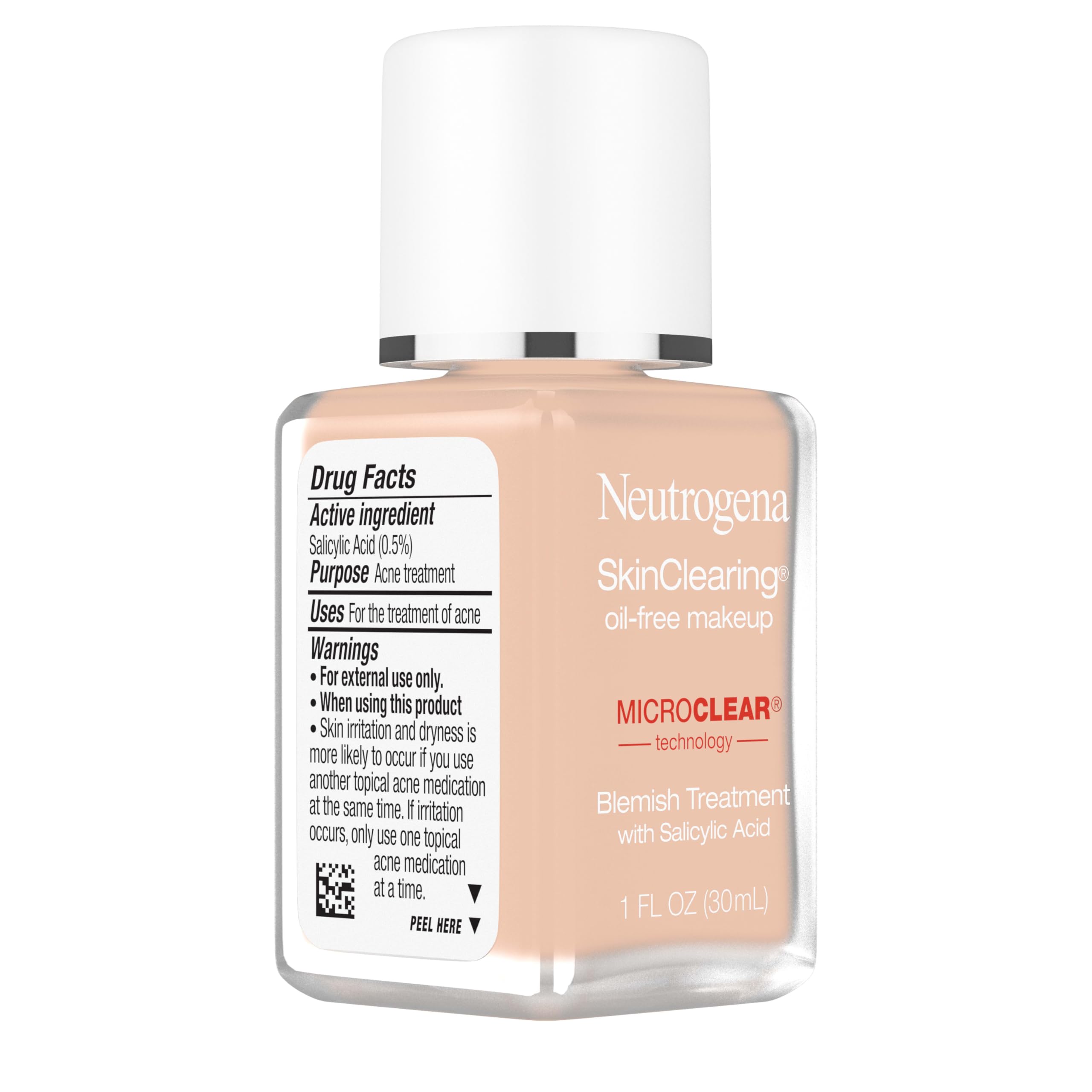 Neutrogena size comparison 1fl oz next to coin showing travel-friendly portability