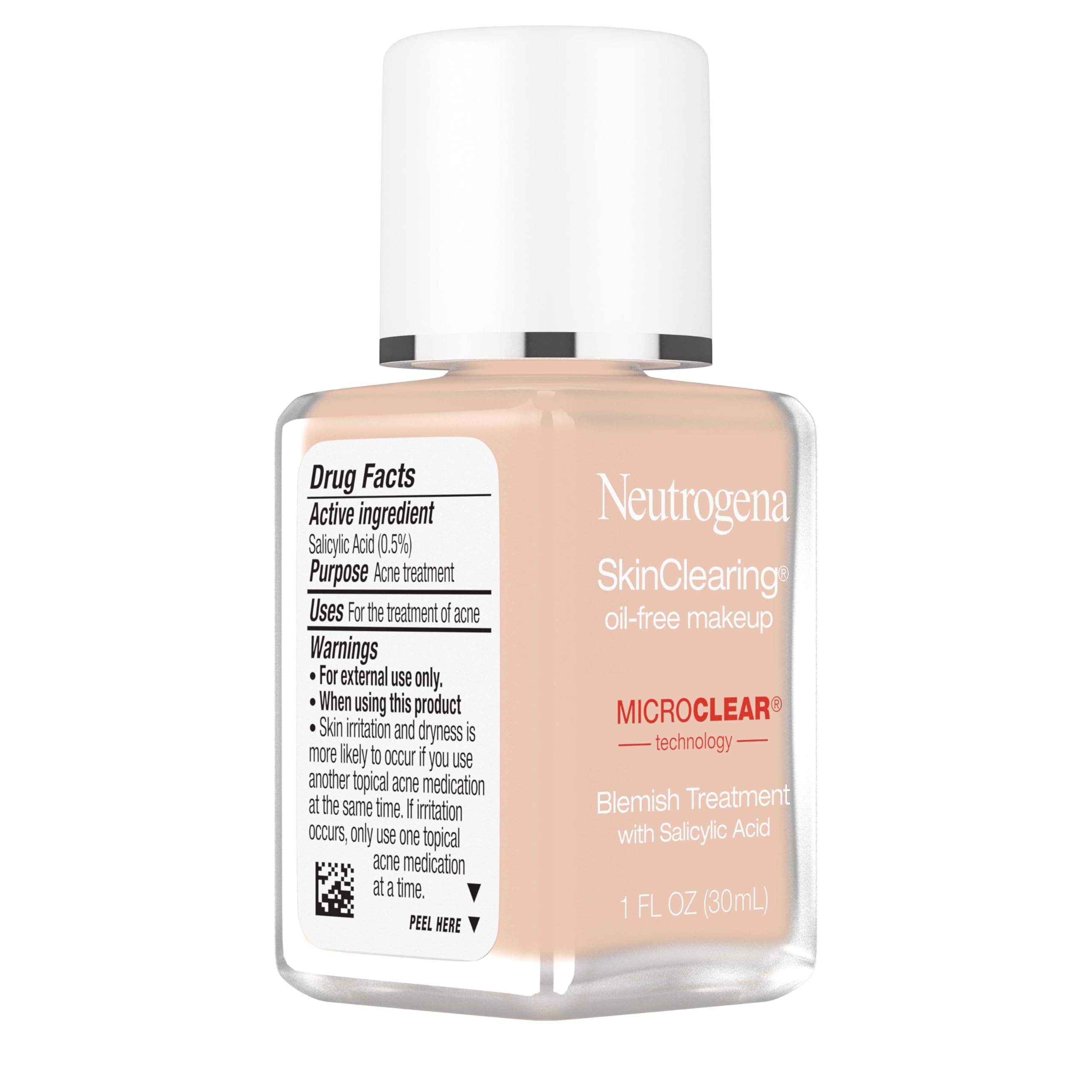 Neutrogena size comparison next to a coin showing compact 1 fl oz portability