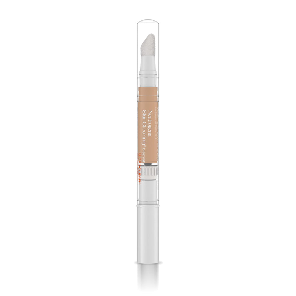 Neutrogena concealer applicator tip close-up for precise spot treatment