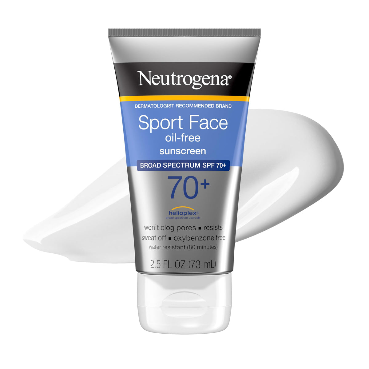 neutrogena sport face front packaging showing SPF 70 and active protection