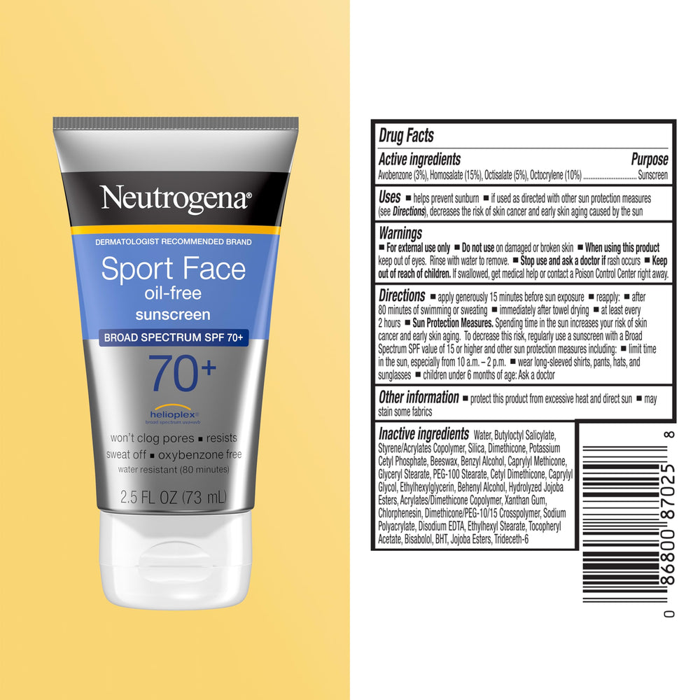 neutrogena sport face used by runner at beach showing outdoor protection