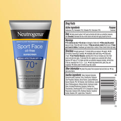 neutrogena sport face used by runner at beach showing outdoor protection