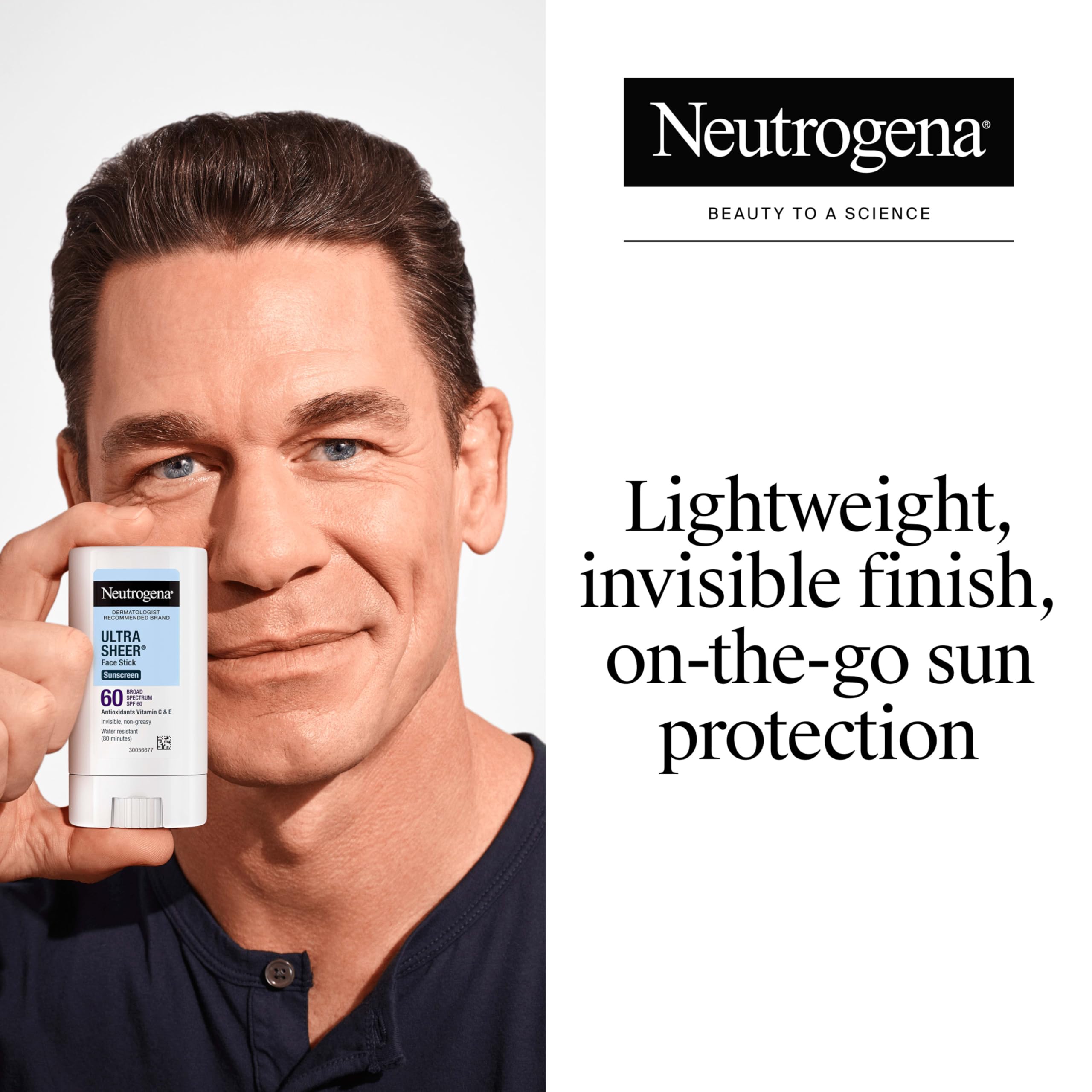 Neutrogena stick open top revealing product tip for precise application benefit